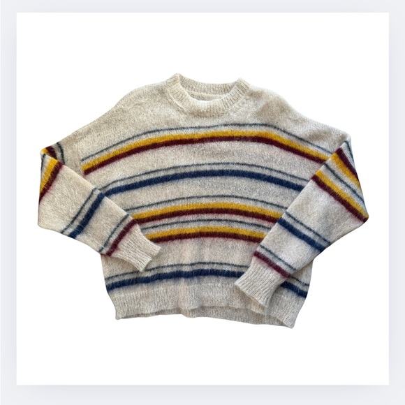 Isabel Marant Étoile “Drussel” Striped Mohair-Wool Sweater - Picture 2 of 6